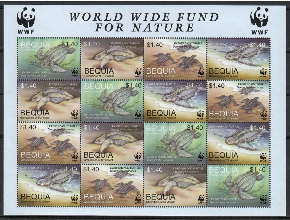 Znaczek Bequia 2001 Mi ark 306-309 Czyste **