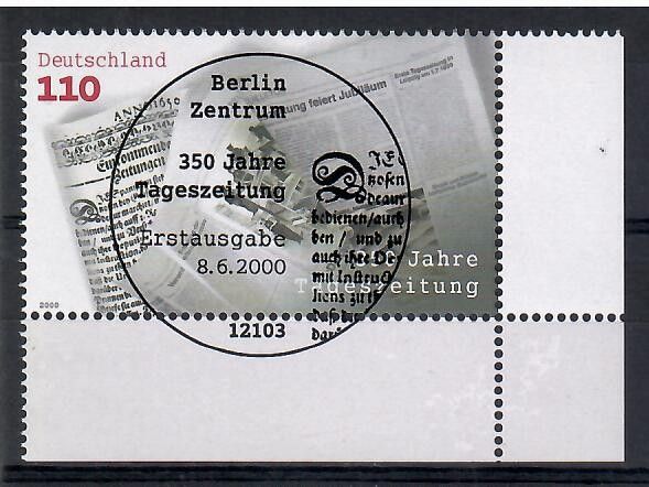 Znaczek Niemcy 2000 Mi abo 2123 Stemplowane
