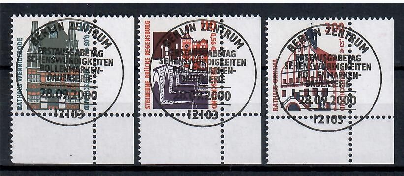 Znaczek Niemcy 2000 Mi abo 2139-2141 Stemplowane