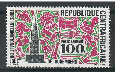 Znaczek Republika Środkowoafrykańska 1969 Mi 196 Czyste **