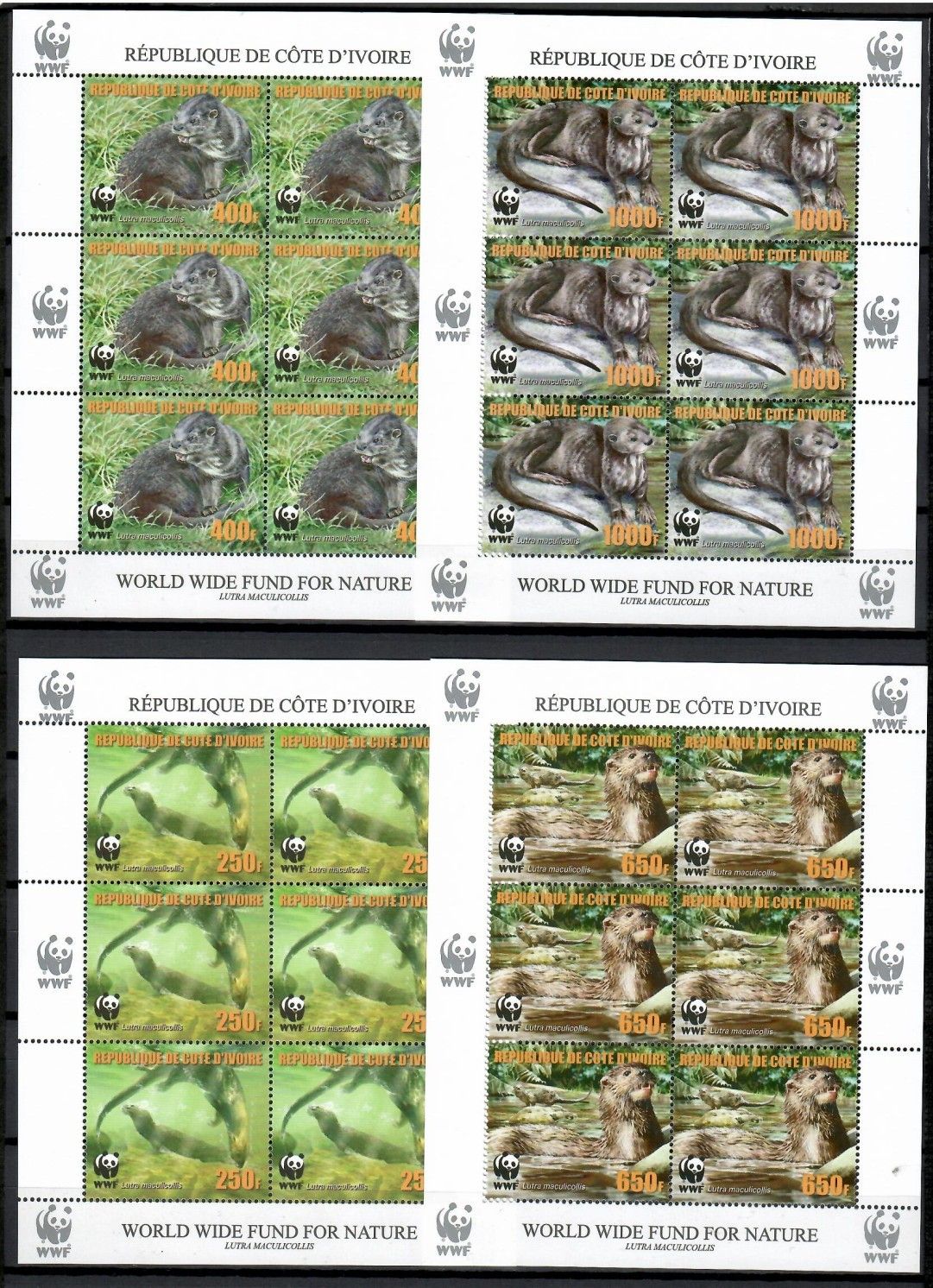 Znaczek Wybrzeże Kości Słoniowej 2005 Mi ark 1353-1356 Czyste **