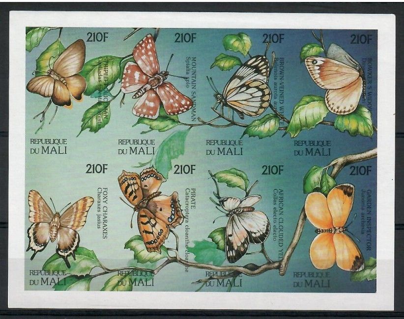 Znaczek Mali 1997 Mi ark 1753-1760B Czyste **