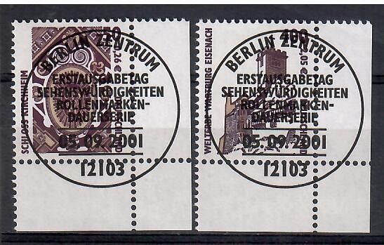 Znaczek Niemcy 2001 Mi abo 2210-2211 Stemplowane