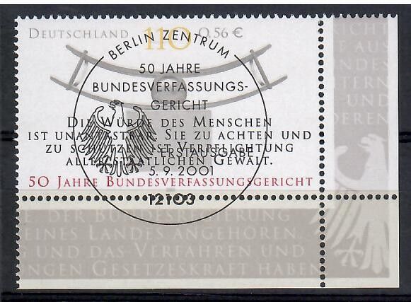 Znaczek Niemcy 2001 Mi abo 2214 Stemplowane