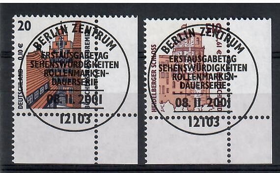 Znaczek Niemcy 2001 Mi abo 2224-2225 Stemplowane