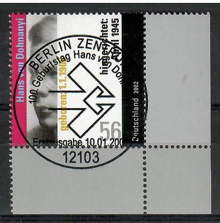 Znaczek Niemcy 2002 Mi abo 2233 Stemplowane