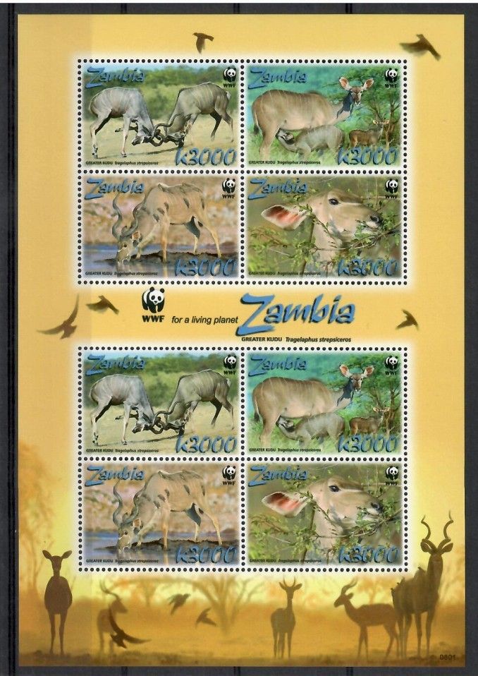 Znaczek Zambia 2008 Mi ark 1606-1609 Czyste **