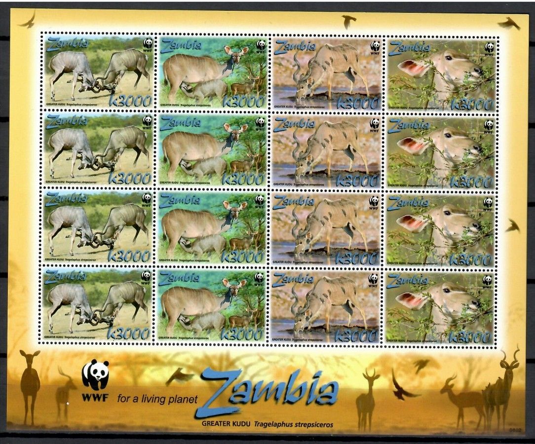 Znaczek Zambia 2008 Mi zd ark 1606-1609 Czyste **