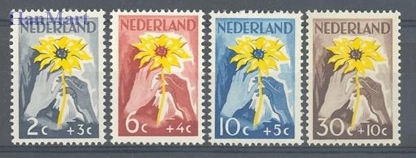 Znaczek Holandia 1949 Mi 521-524 Czyste **