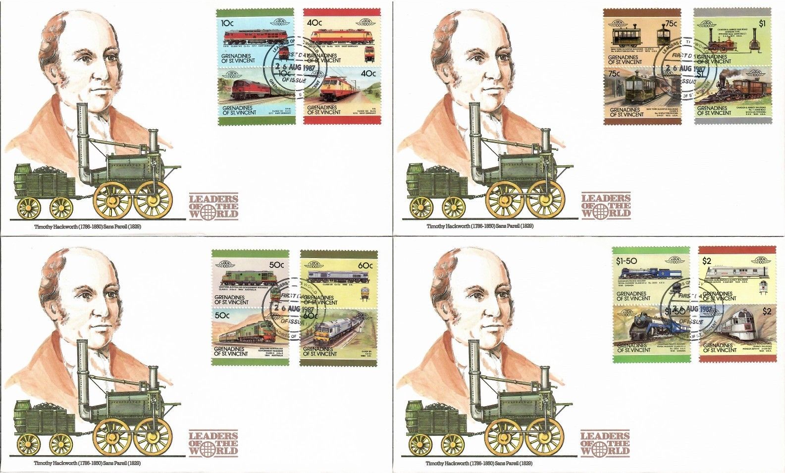 Znaczek Grenadines of St Vincent 1987 Mi 543-558 FDC