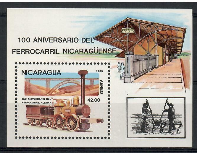 Znaczek Nikaragua 1985 Mi bl 165 Czyste **