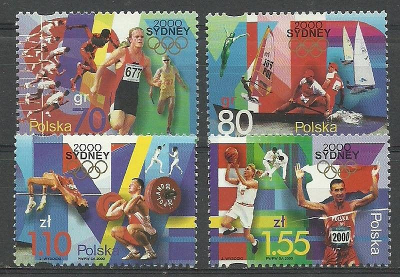 Znaczek Polska 2000 Mi 3854-3857 Fi 3706-3709 Czyste **