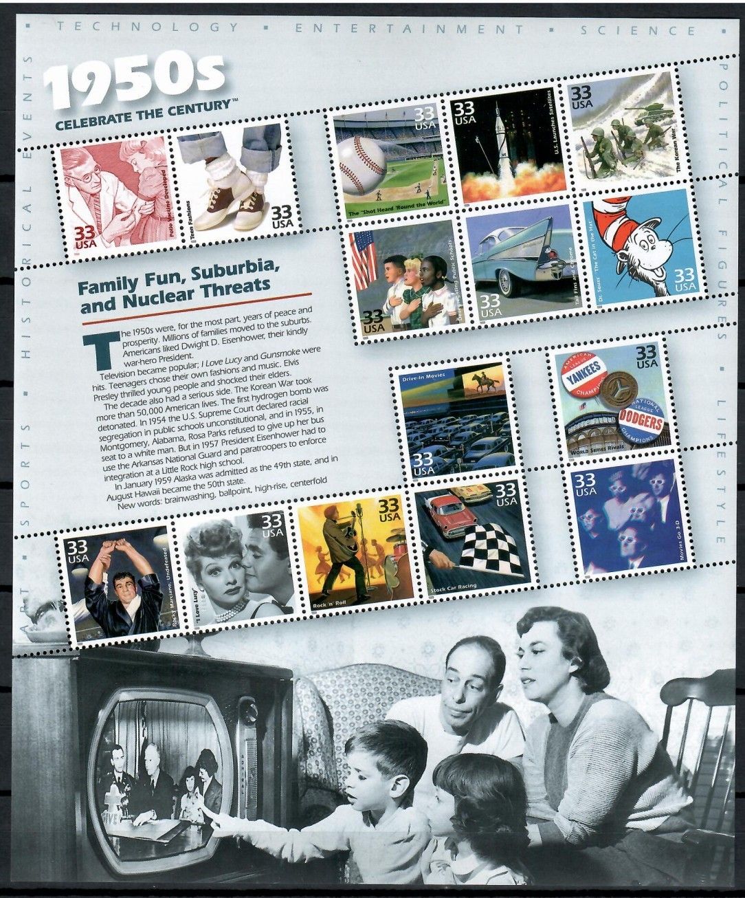 Znaczek USA 1999 Mi bl 47 Czyste **