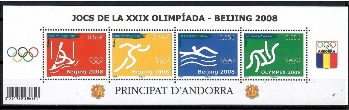 Znaczek Andora (francuska) 2008 Mi bl 3 Czyste **