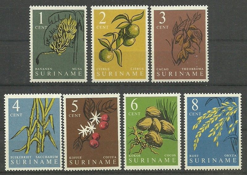 Znaczek Surinam 1961 Mi 389-395 Czyste **