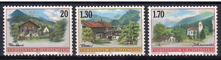 Znaczek Liechtenstein 1997 Mi 1148-1150 Czyste **
