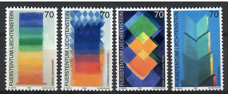 Znaczek Liechtenstein 1998 Mi 1167-1170 Czyste **
