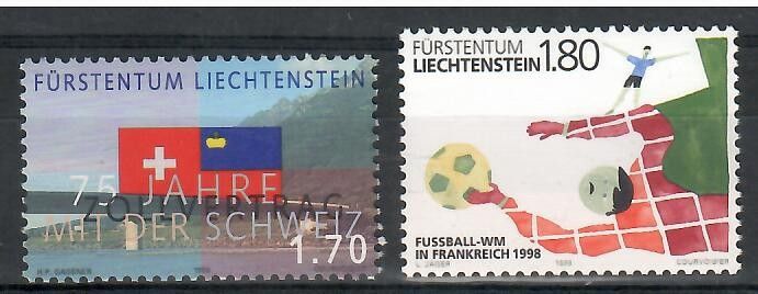 Znaczek Liechtenstein 1998 Mi 1171-1172 Czyste **