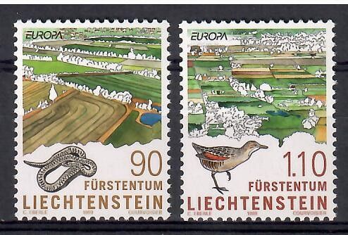 Znaczek Liechtenstein 1999 Mi 1190-1191 Czyste **