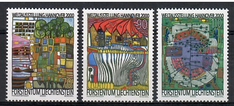 Znaczek Liechtenstein 2000 Mi 1235-1237 Czyste **