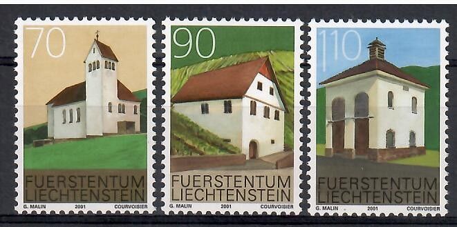 Znaczek Liechtenstein 2001 Mi 1268-1270 Czyste **