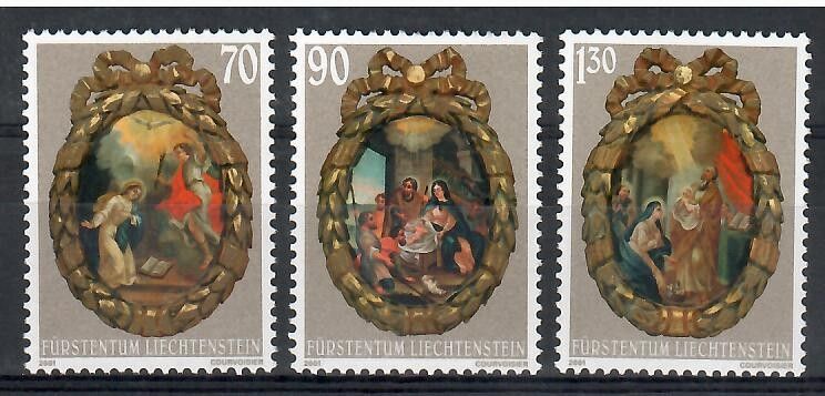 Znaczek Liechtenstein 2001 Mi 1275-1277 Czyste **