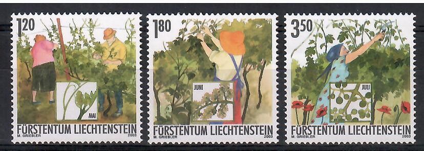 Znaczek Liechtenstein 2003 Mi 1316-1318 Czyste **