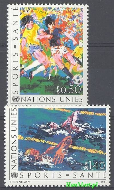 Znaczek Narody Zjednoczone Genewa 1988 Mi 169-170 Czyste **