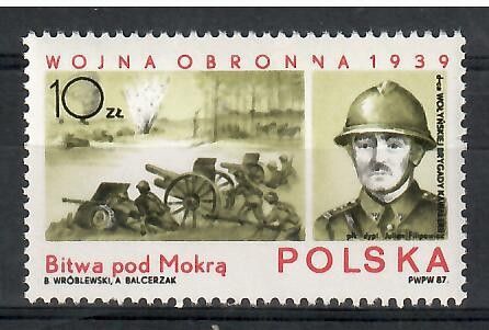 Znaczek Polska 1987 Mi 3113B1 Fi 2965B1 Czyste **