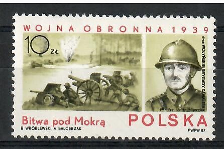 Znaczek Polska 1987 Mi 3113B2 Fi 2965B2 Czyste **