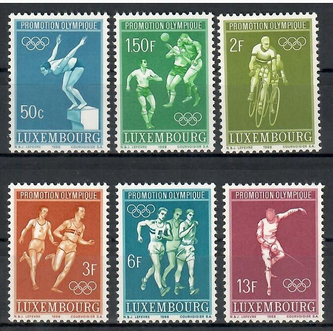 Znaczek Luksemburg 1968 Mi 765-770 Czyste **