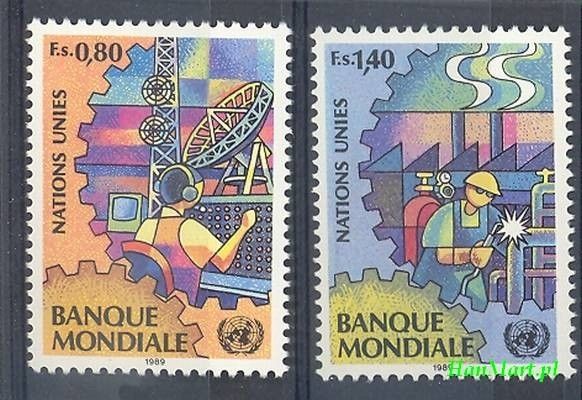 Znaczek Narody Zjednoczone Genewa 1989 Mi 173-174 Czyste **