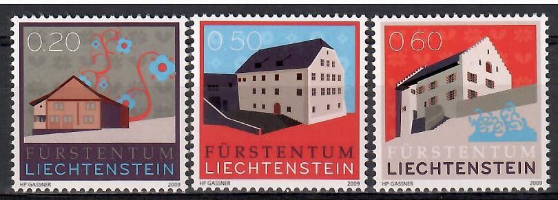 Znaczek Liechtenstein 2009 Mi 1536-1538 Czyste **