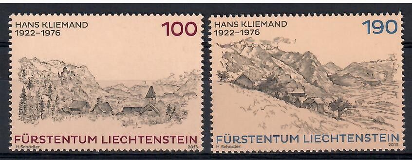 Znaczek Liechtenstein 2013 Mi 1669-1670 Czyste **