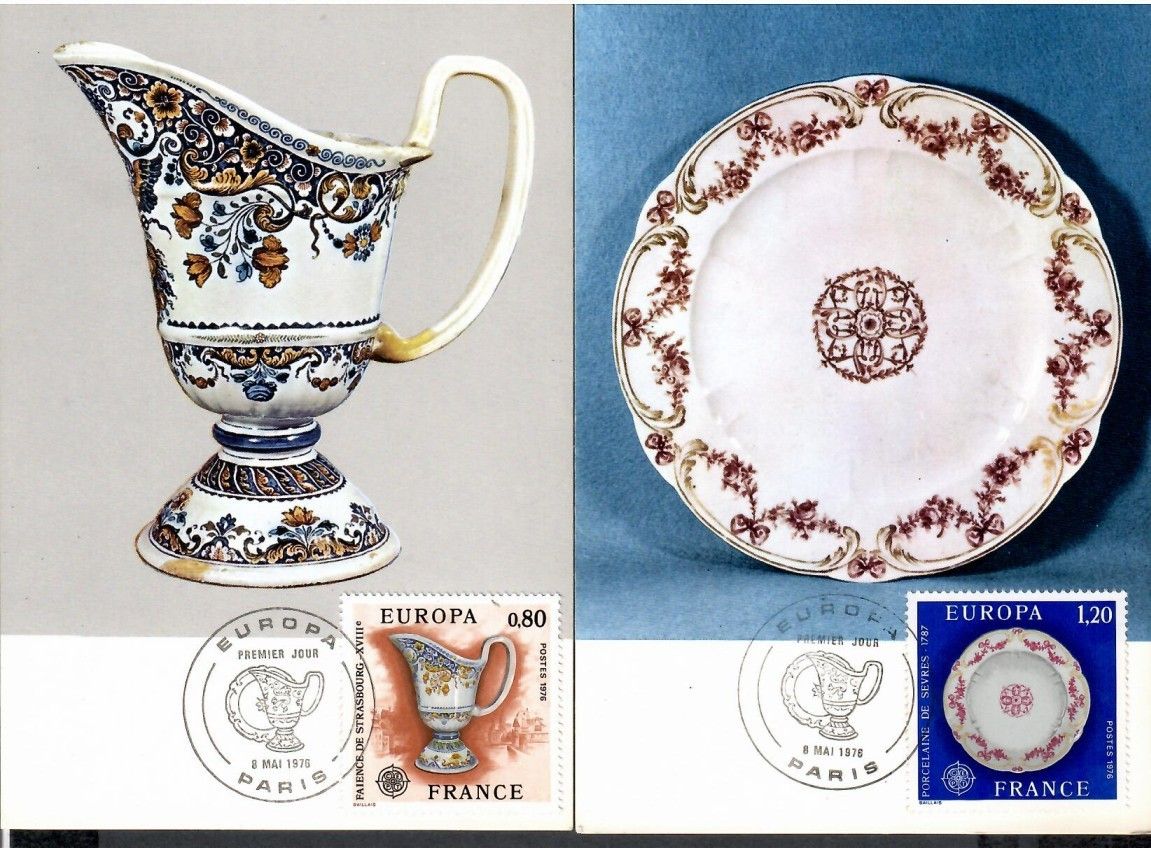 Znaczek Francja 1976 Mi 1961-1962 Karta Max