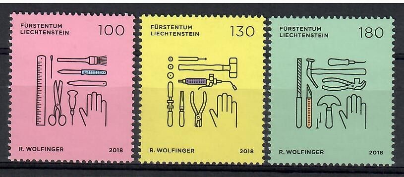 Znaczek Liechtenstein 2018 Mi 1892-1894 Czyste **