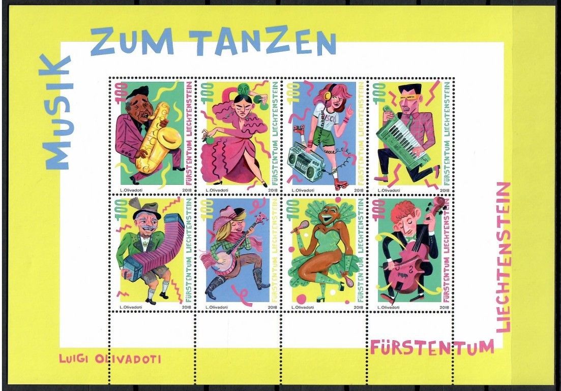 Znaczek Liechtenstein 2018 Mi ark 1916-1923 Czyste **