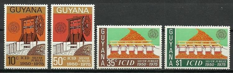 Znaczek Gujana 1975 Mi 477-480 Czyste **