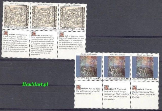 Znaczek Narody Zjednoczone Genewa 1990 Mi zf 192-193 Czyste **