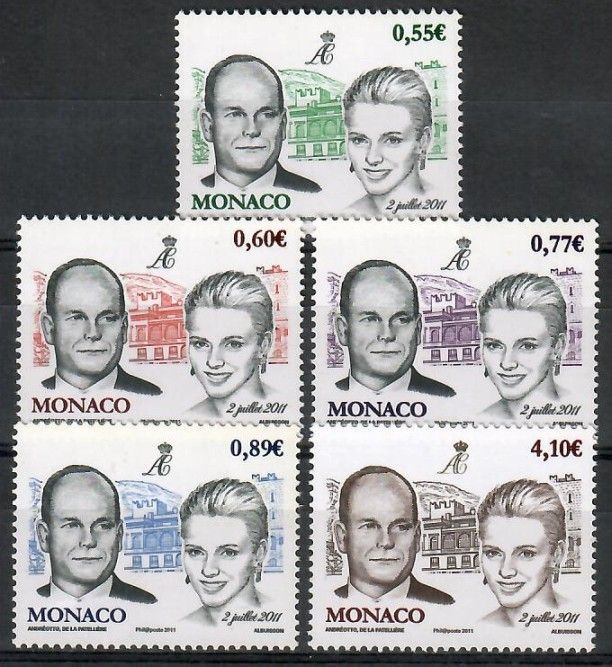 Znaczek Monako 2011 Mi 3042-3046 Czyste **
