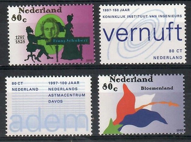 Znaczek Holandia 1997 Mi 1625-1628 Czyste **