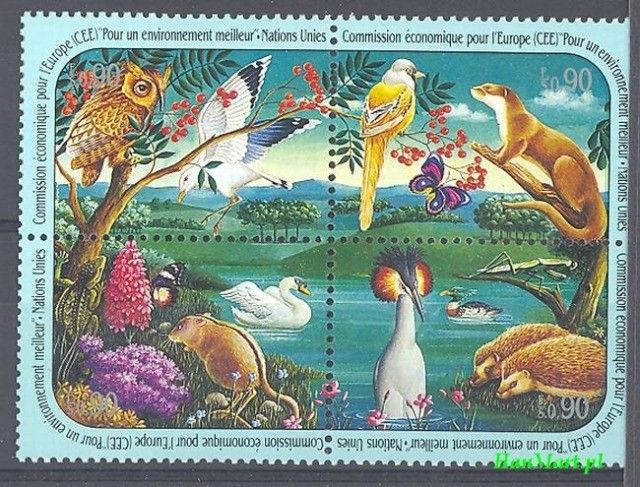 Znaczek Narody Zjednoczone Genewa 1991 Mi 194-197 Czyste **