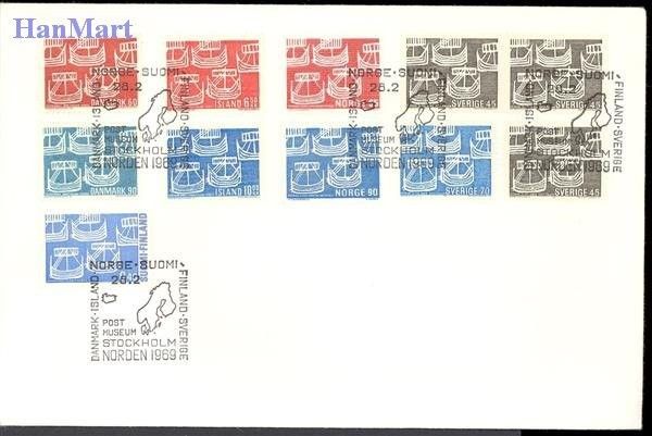 Znaczek Szwecja 1969 Mi gem 1969 FDC