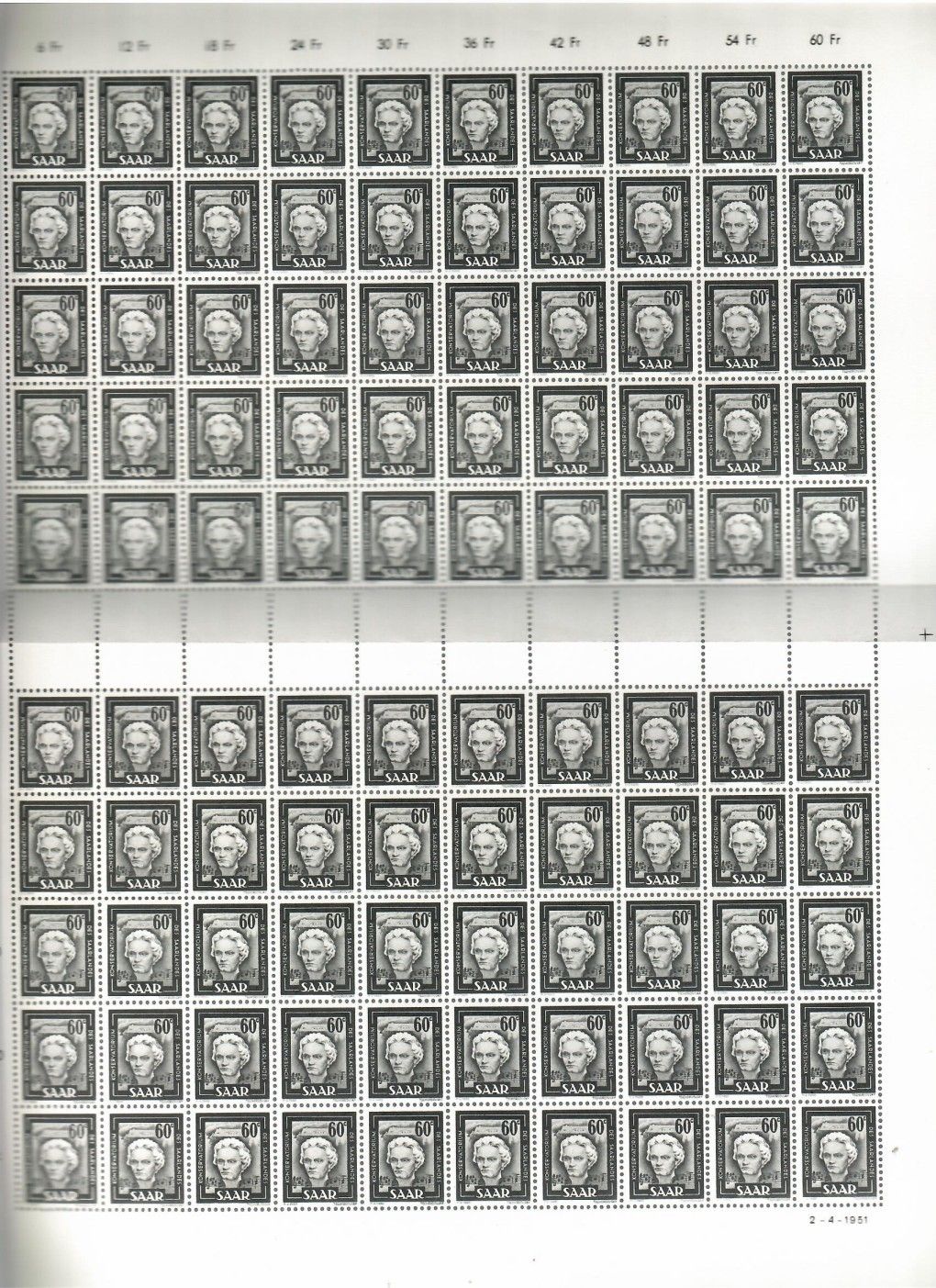 Znaczek Saara 1949 Mi ark 273 Czyste **