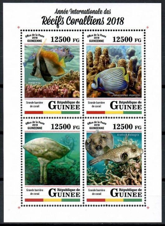 Znaczek Gwinea 2018 Mi ark 12785-12788 Czyste **