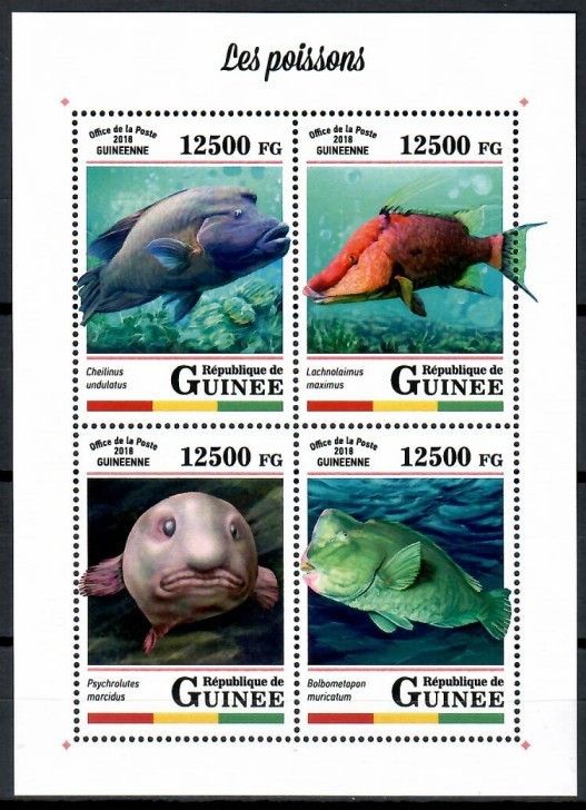 Znaczek Gwinea 2018 Mi ark 12795-12798 Czyste **