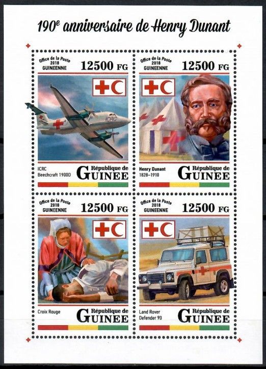 Znaczek Gwinea 2018 Mi ark 12840-12843 Czyste **