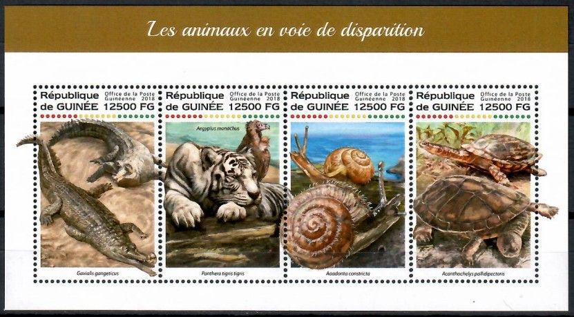 Znaczek Gwinea 2018 Mi ark 12930-12933 Czyste **