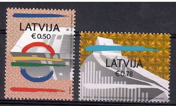 Znaczek Łotwa 2014 Mi 889-890 Czyste **