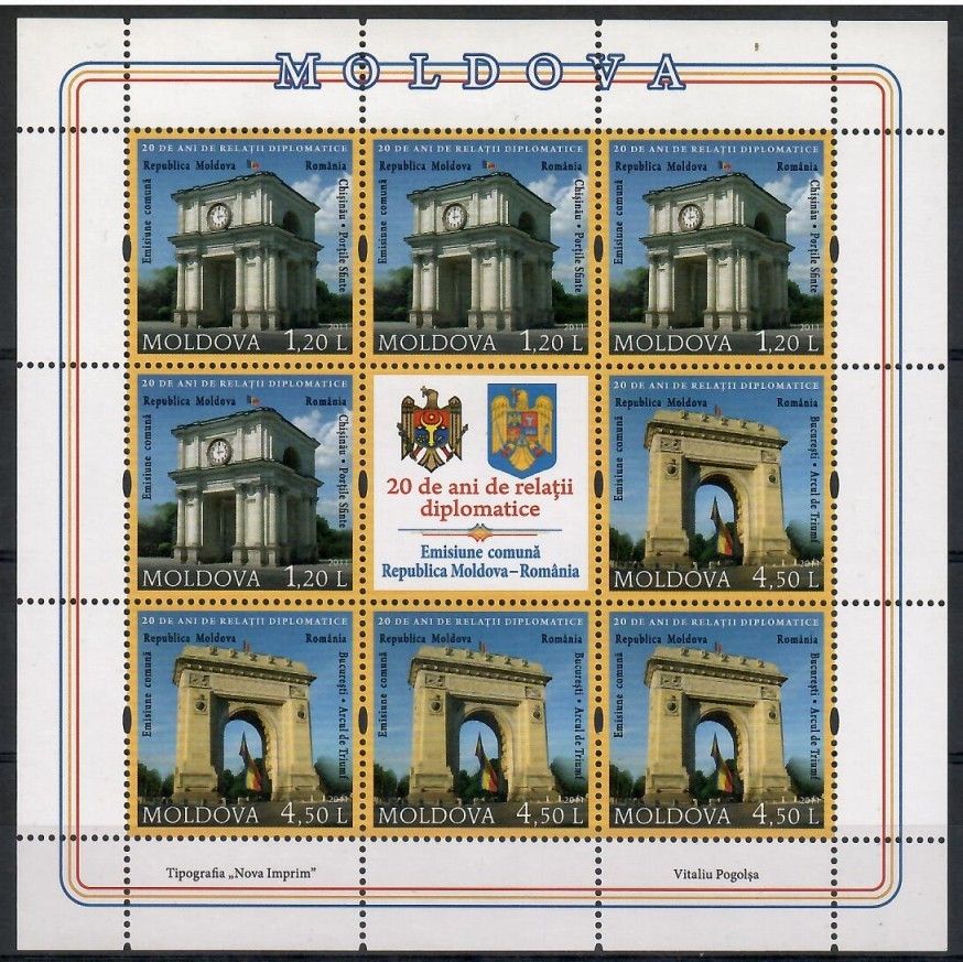 Znaczek Mołdawia 2011 Mi ark 769-770 Czyste **